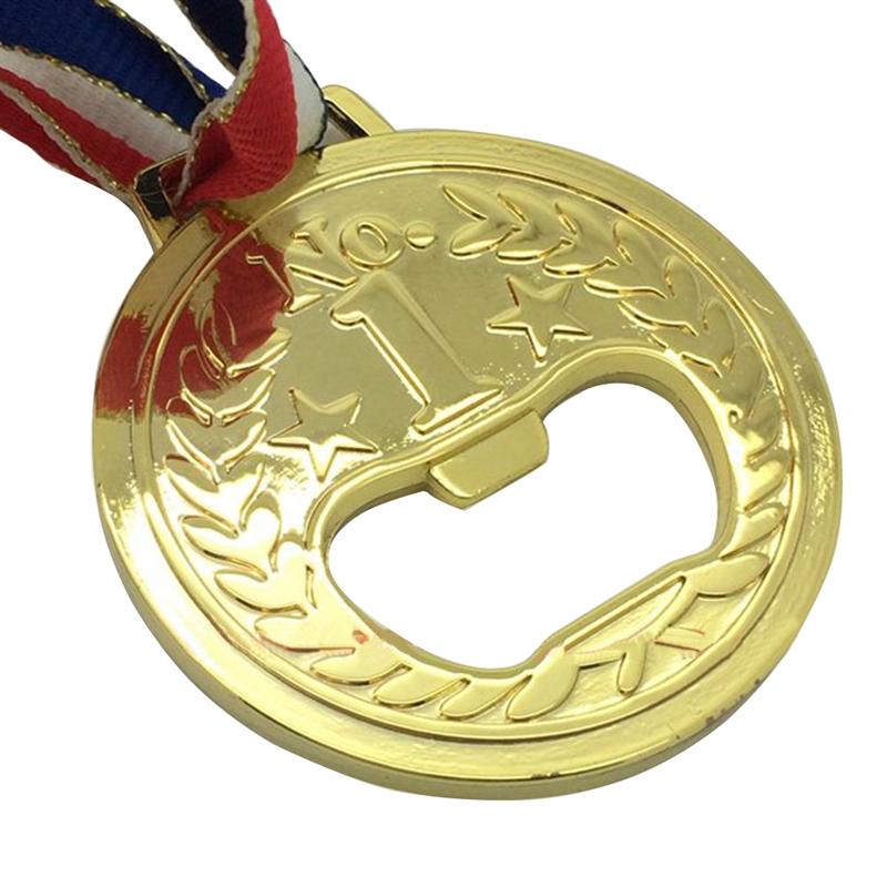 Gouden Medaille Vormige Flesopener Olympische Thema Metalen Flesopener Wijn en Bier Accessoires