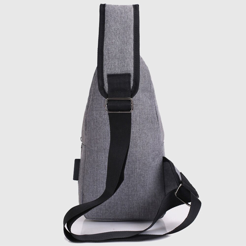 Anti-diefstal opladen casual mannen borsttas polyester crossbody tassen schoudertas borsttas tas voor mobiele telefoon portemonnee