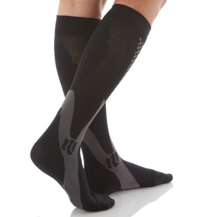 Calcetines de presión de hombre de piel de montaña deporte al aire libre antihinchazón fuerza elástica senderismo fútbol correr calcetines de tubo medio masculino VK152