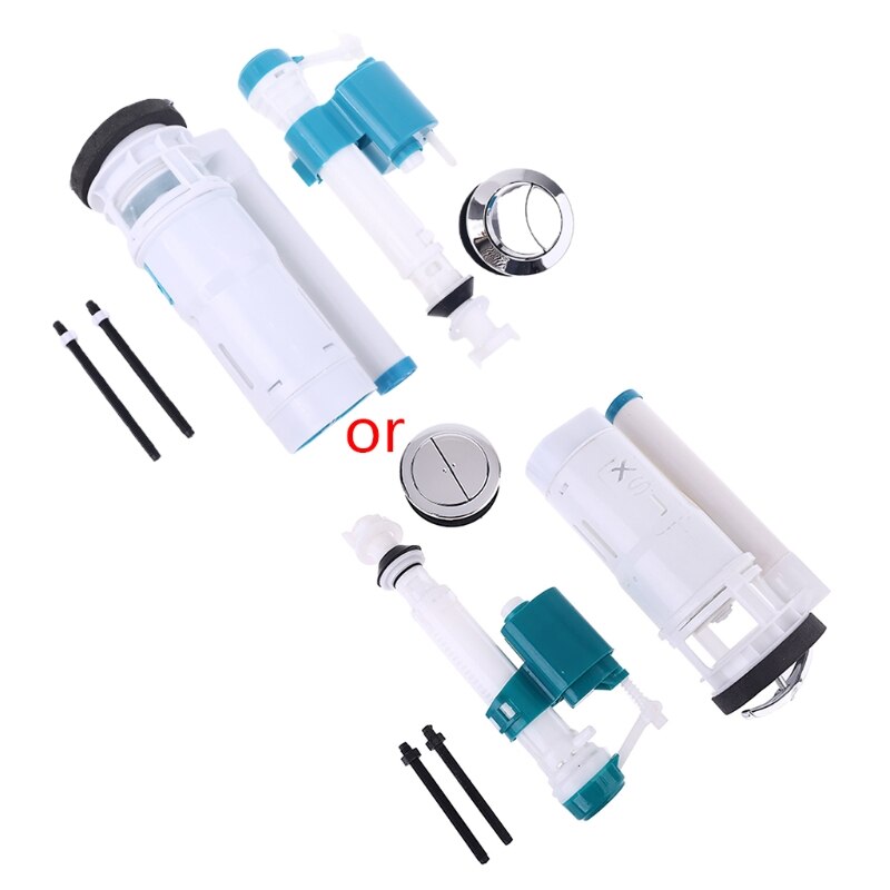 De doble descarga llenar tanque de agua del inodoro con cisterna de entrada de la válvula de drenaje instalaciones de baño Accesorios de reparación 40JE