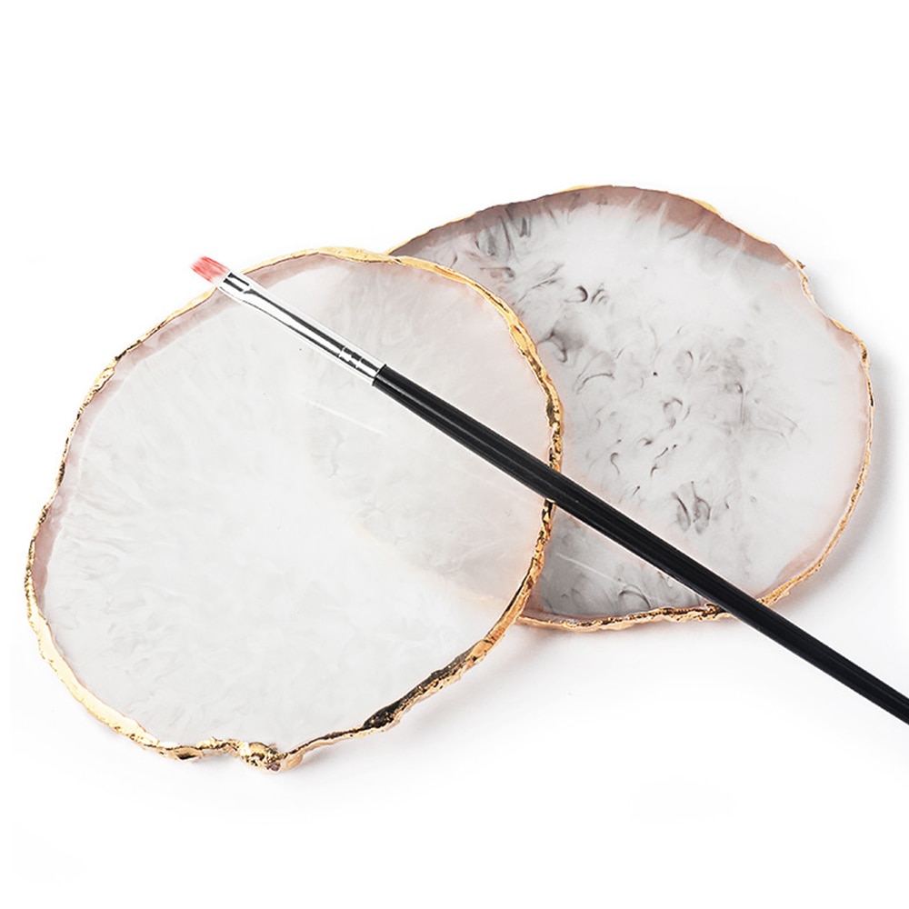 Resin Storage Painted palette Tray Jewelry Display Plate Necklace Ring Earrings Display Tray Decoration Organizer