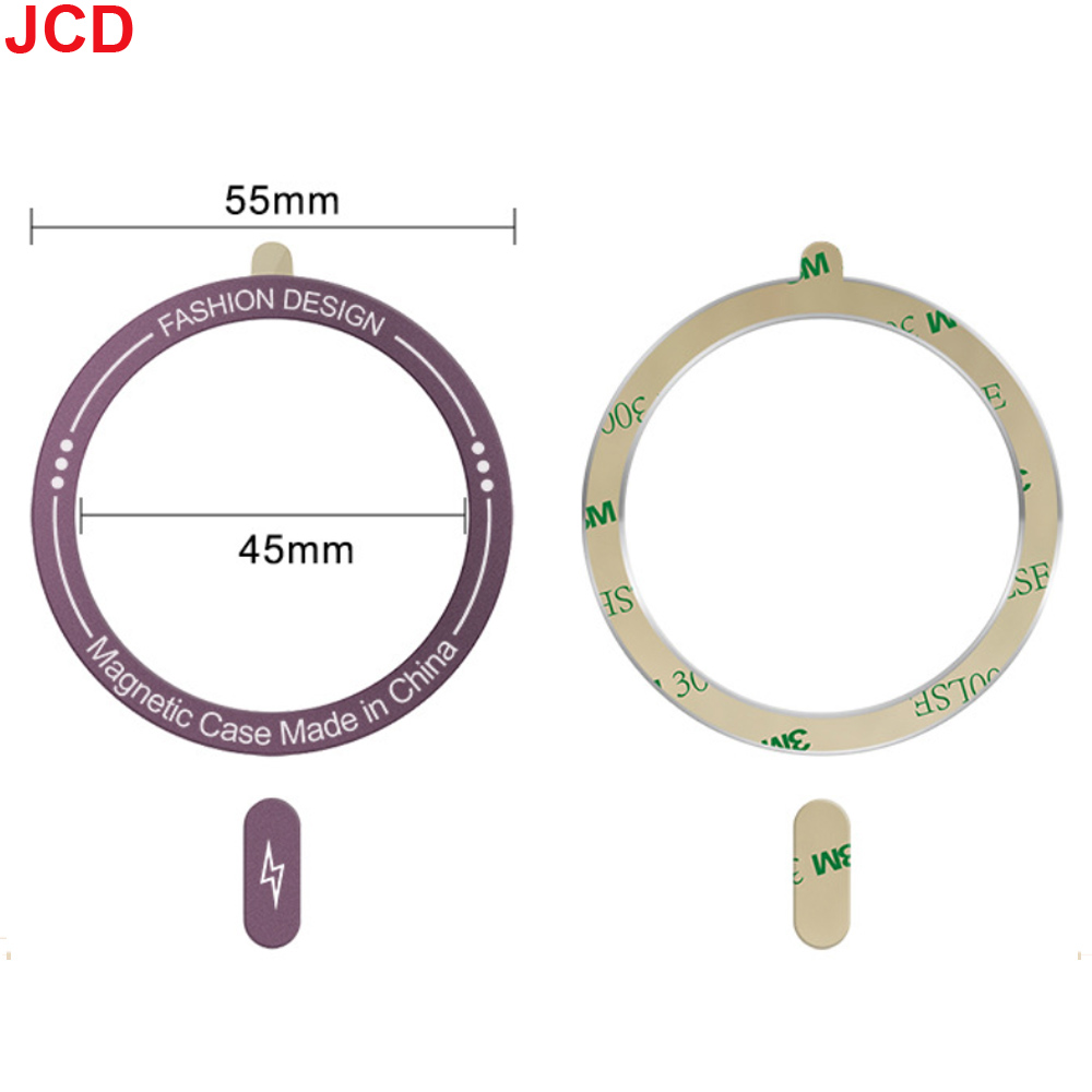 JCD 1pcs Magnetic Metal Plate Ring Metal Plate Sheet Wireless Charger Iron Sheet Sticker for Apple Magsafe Wireless Charging: PURPLE