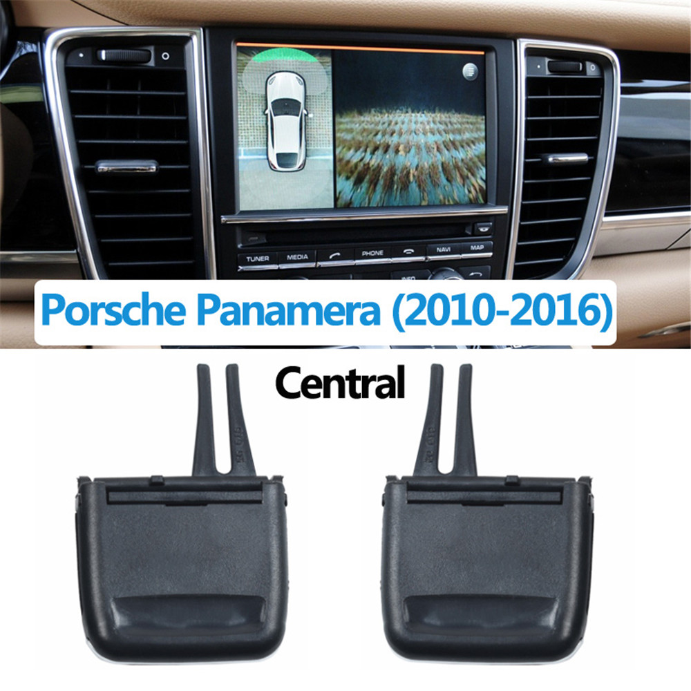 Interior do carro console dianteiro ar condicionado traseiro ac ventilação grille exterior quadro painel guarnição para porsche panamera 2010-2016: Central 1 Pair
