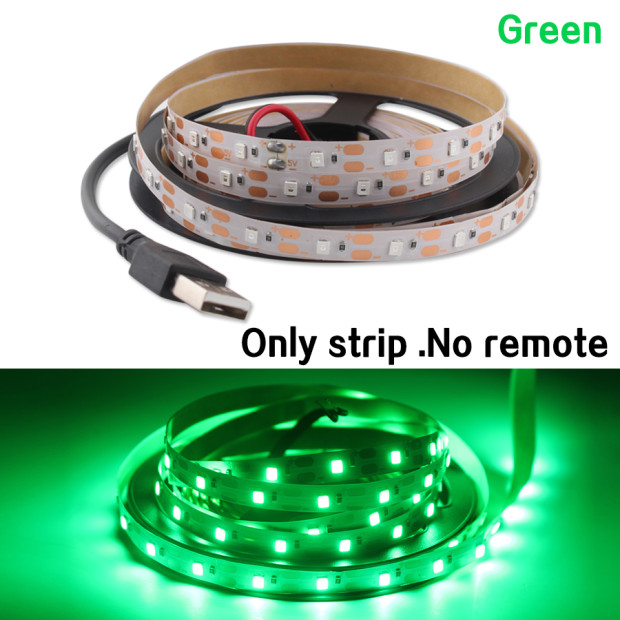Tira de luces LED RGB de 5V USB 5 V PC TV retroiluminación 2835 0,5 m 1m 2m 3m 4m 5m 5 V voltios tira de luces LED USB cinta de lámpara cinta de diodo: Gris claro / De Color5