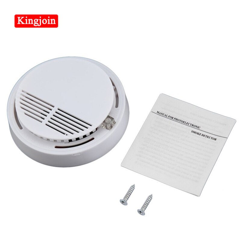 9V Battery Operated Photoelectric Smoke Alarm LED Light Flashing & Sound Warning Smoke Alert Detector for Home School Hotel