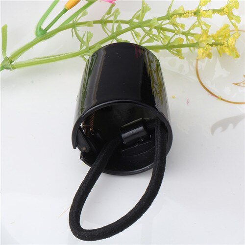 coletero elástico estilo Punk, accesorios para el cabello, banda para el pelo, anillo de pelo redondo Retro Vintage para mujer, Scrunchy con caja: black