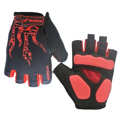 Transpirable bicicleta Guantes De medio dedo Guantes De Ciclismo bicicleta De carretera guante Guantes para moto bicicleta para deportes De bicicleta Guantes: Rojo / L