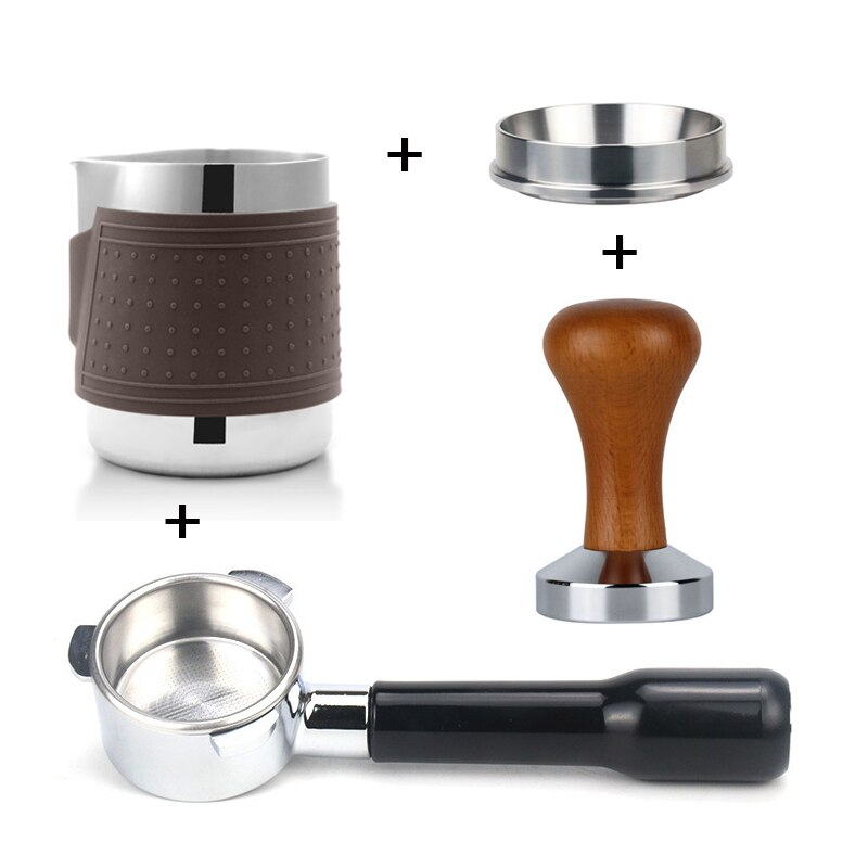 54mm Coffee Bottomless Portafilter for Breville 870/878/880 Filter Filter Coffee Tamper Espresso Coffee Sets: 54mm-c1plastic-C