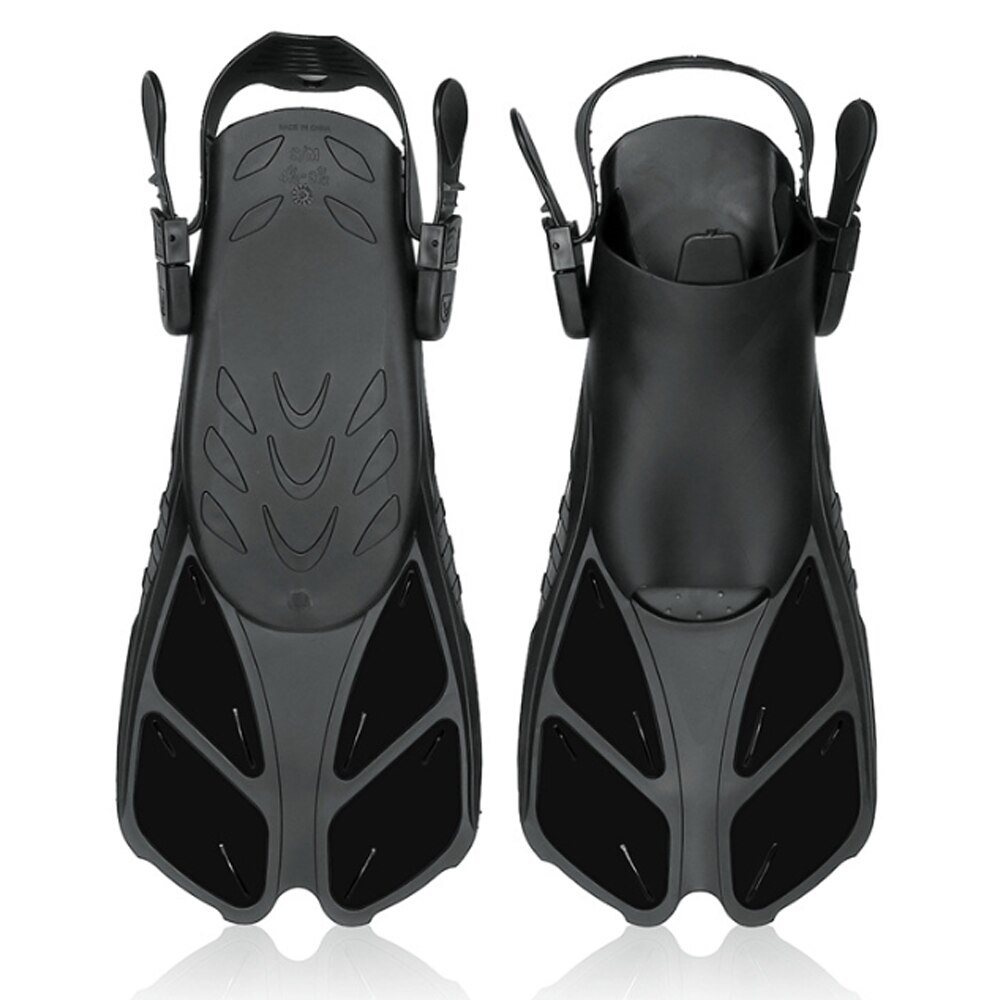 Aletas de natación ajustables Unisex, aletas para el pie, aletas de submarinismo para niños, equipo de natación para principiantes, aletas de buceo portátiles: G276076 / L OR XL