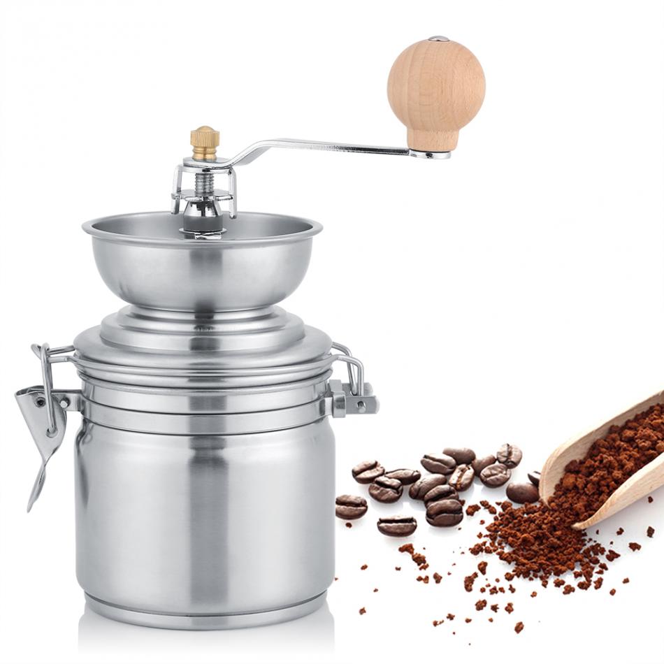 Roestvrij Staal Handmatige Koffiemolen Spice Mill Hand Tool Koffieboon Grind Molinillo Koffiemolen Keuken Burr Grinder