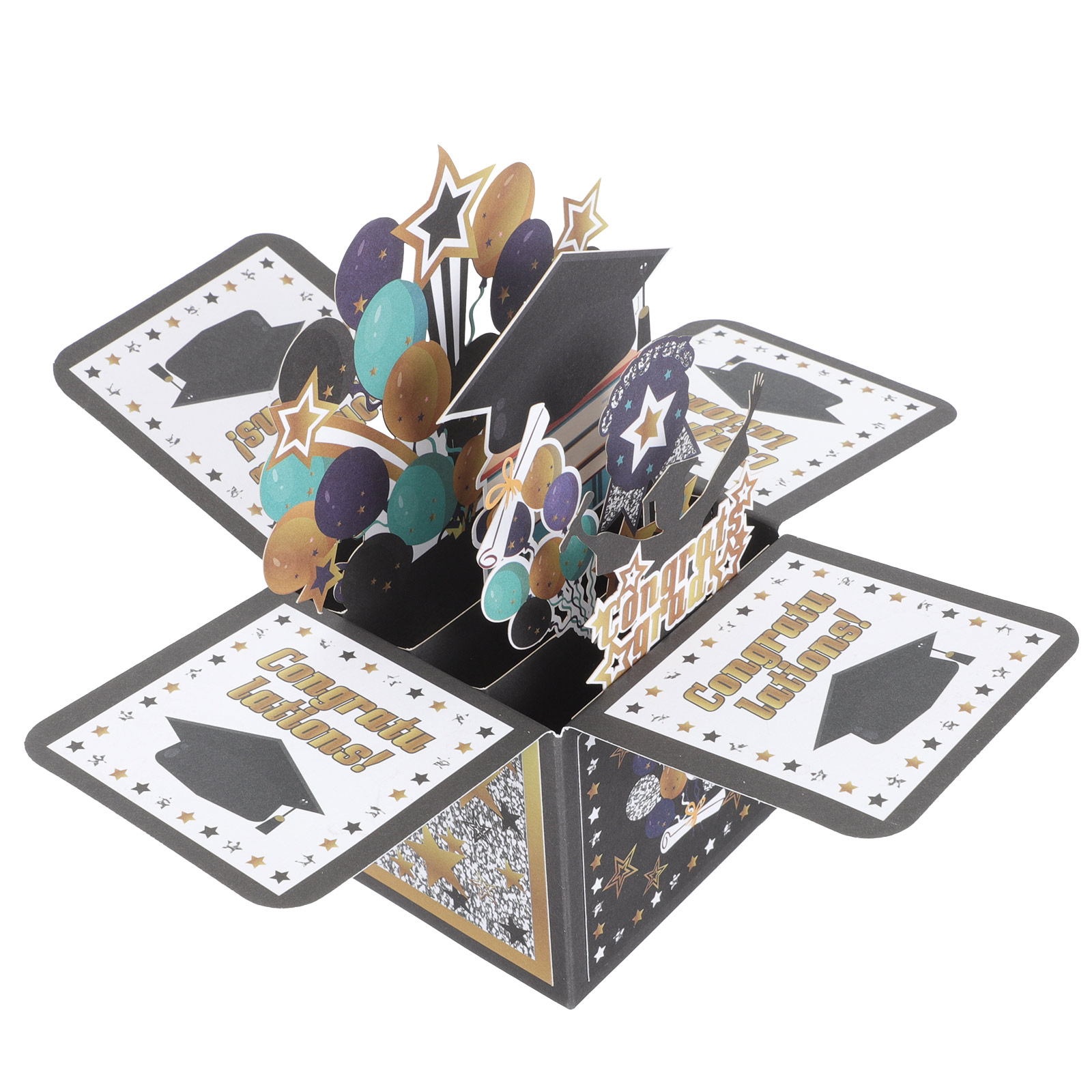 Graduation Themed 3D Greeting Graduation Boxed