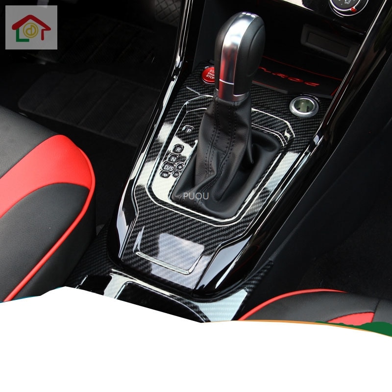 Voor Vw Volkswagen T-ROC Troc At Chrome Carbonfber Pookknop Cover Trim Cap Sticker Garneer Automatische