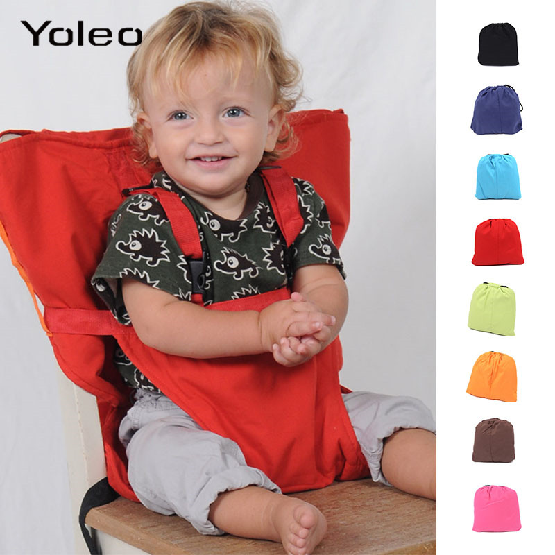 Asiento de viaje para bebé, silla plegable y portátil, lavable, cubierta de comedor para bebé, cinturón de seguridad, silla alta de alimentación