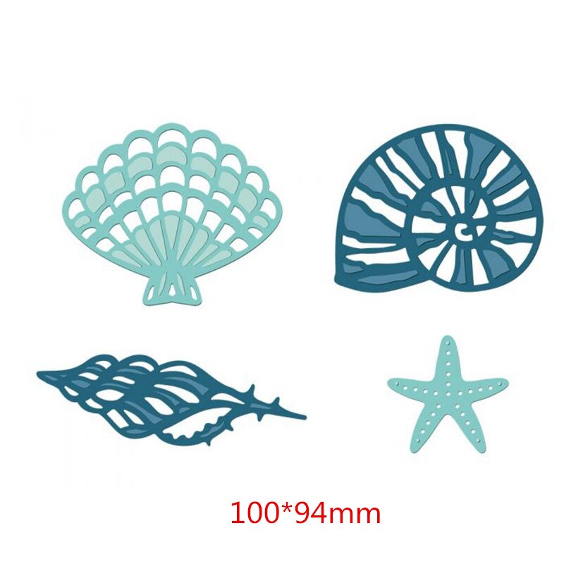 Sea Conch Shell Starfish Metal Cutting Dies For DIY Scrapbooking Embossing Decorative Crafts Supplies Cards Making: H3131