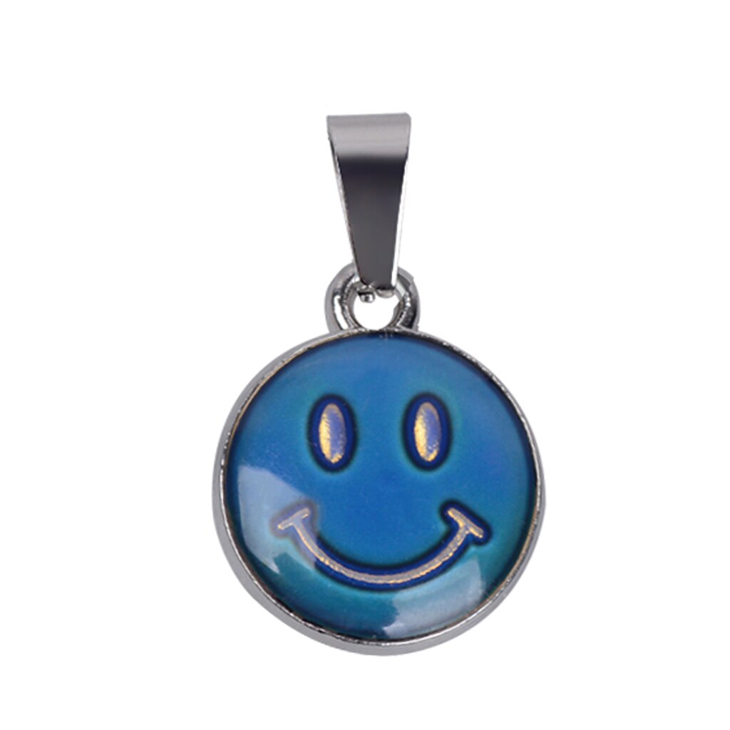 Temperature Controlled Color Change Heart Dolphin Butterfly Smiley Face Cross Pendant: Face