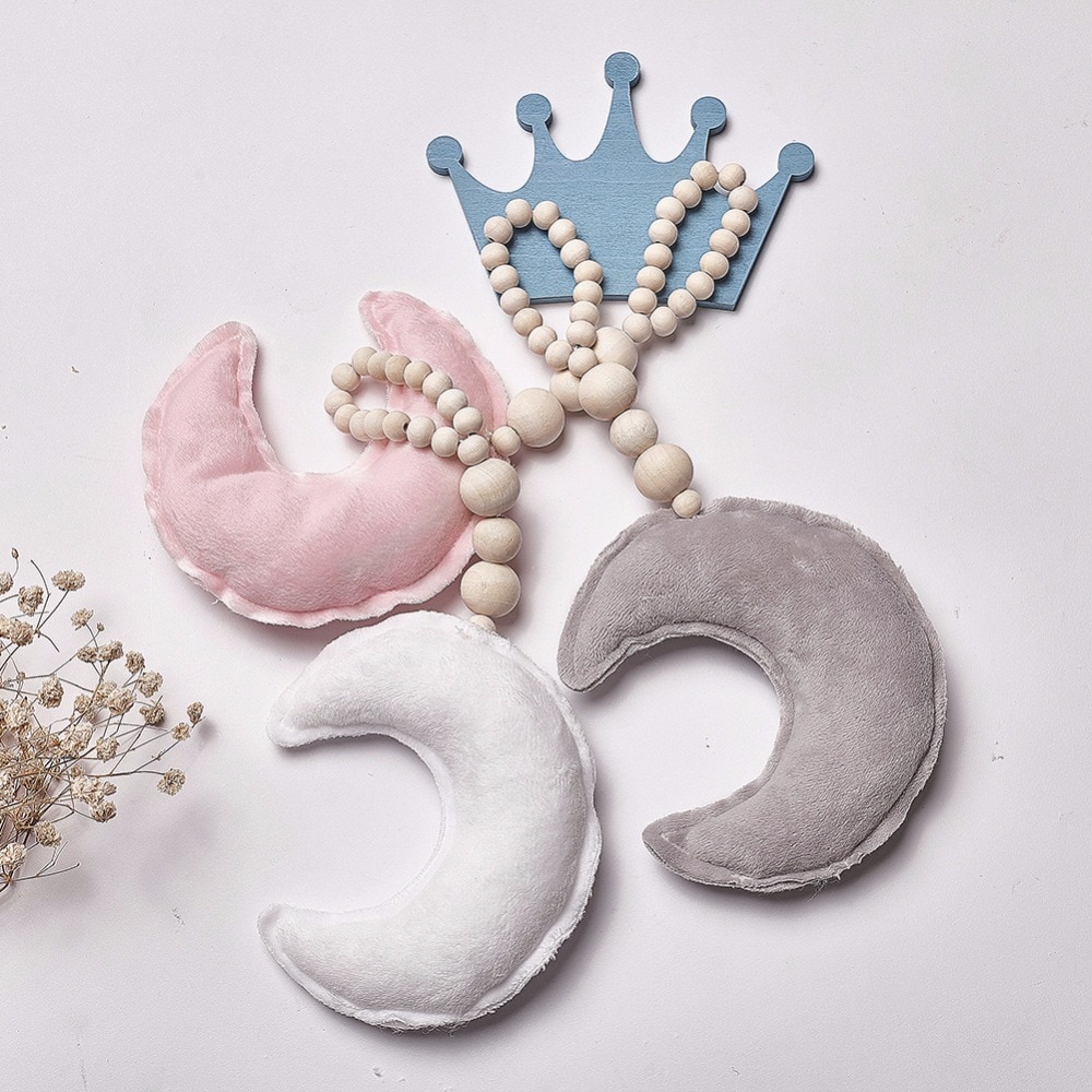 Baby Decoratie Kamer Dingen Voor Babykamer Pasgeborenen Stuff Baby Room Decor Moon Star Liefde Hart Houten Kralen Fotografie Props