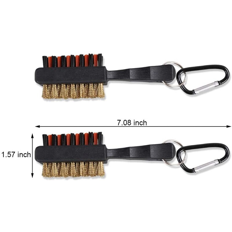 5Pcs Golf Club Brush Groove Cleaner Dual Sided Cleaning Tools Lightweight Brushes for Golf Iron Balls Shoes