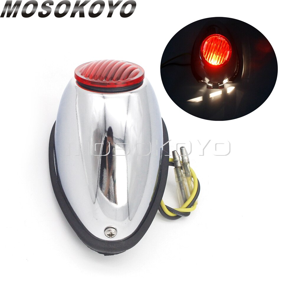 Guardabarros Sidecar de 12V, luz trasera de frenos cromada para BMW Zundapp DB KS KS750 M1 M1M M1S M72 R12 R75 R51 R61 R66 R71 K750