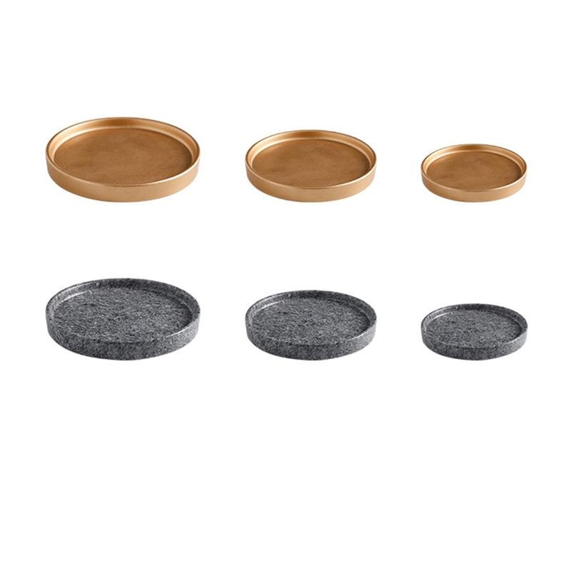 2 Stuks 11.5/15Cm Keramische Bloempot Lade Bloempot Lekbak Keramische Cement Bloempot Base Tray Voor Tuin balkon