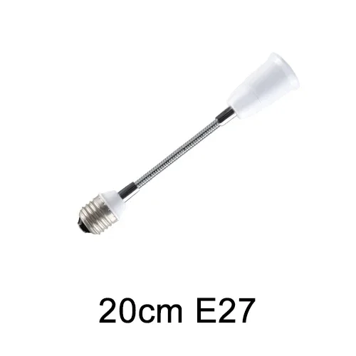 E27 to E27 Flexible Bulb Socket Extender E27 Lamp Rotating Base Lamp Holder 110V 220V Extension Converter 6/9/15/20/30/35/60cm: Brown