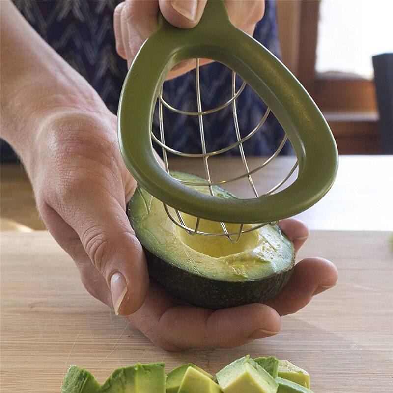 Avocado Cutter Rvs Avocado Snijmachine Creatieve Fruit Groente Gereedschap Pulp Separator Keuken Gadgets