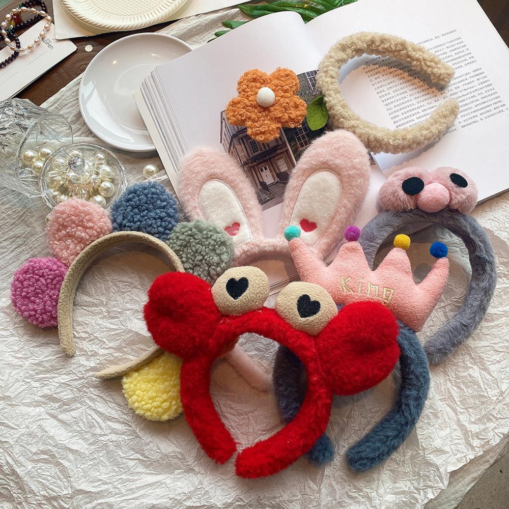Autumn Winter 1Pc Velvet Soft Warm Headband Hair Band Headwear for Women Girl Mix Styling Hair Accessories
