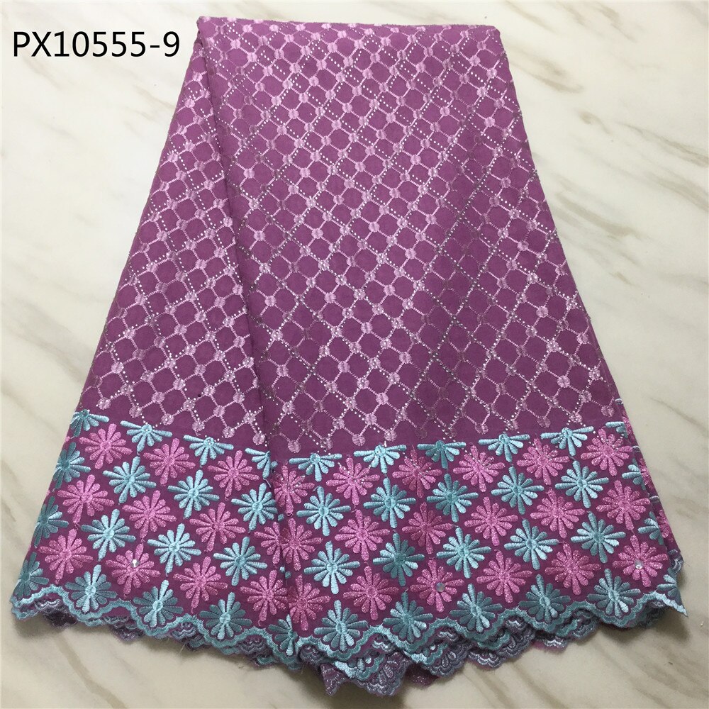 African Women white color swiss voile lace cotton stock fabric: 9