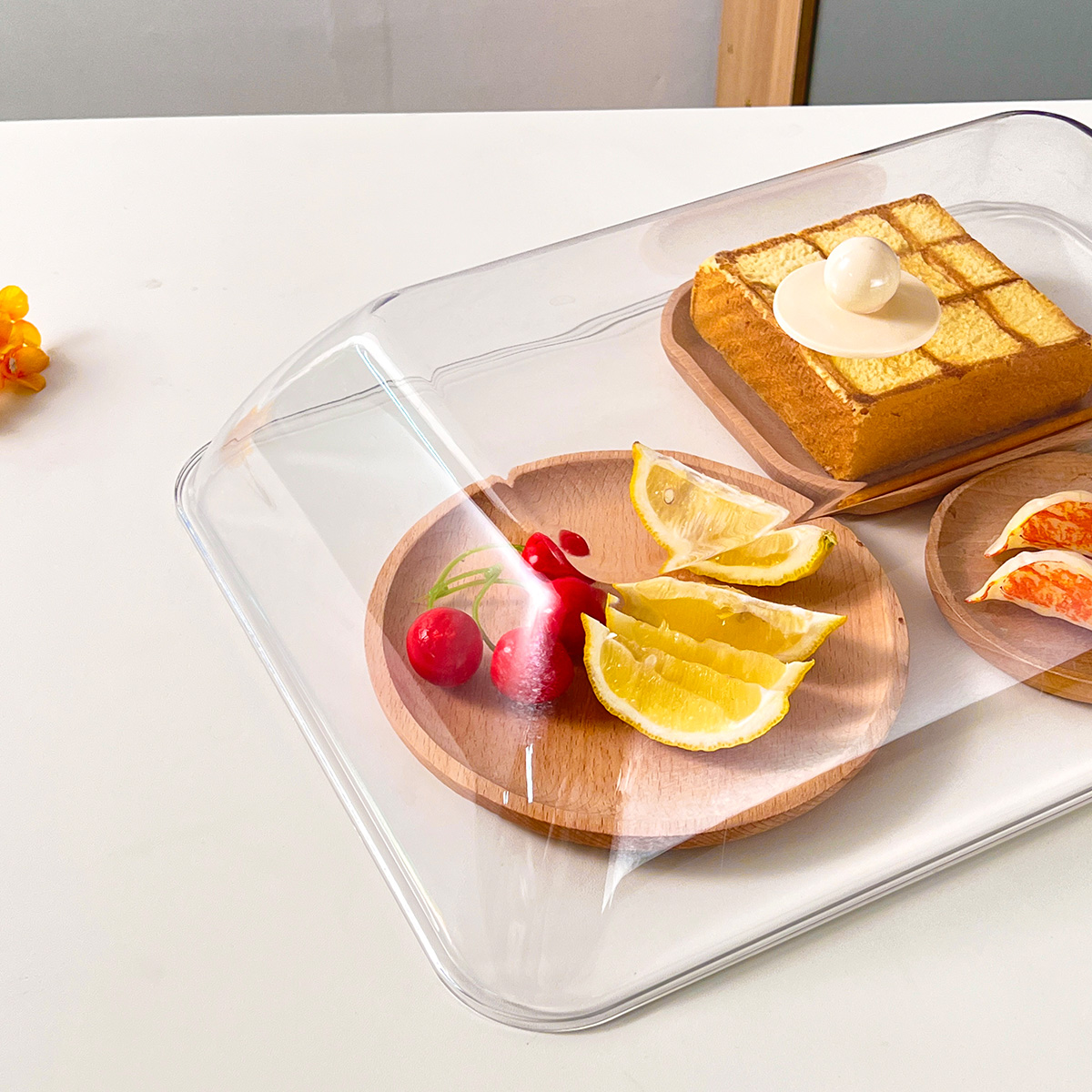 Transparent Insulated Food Cover Plastic Food Fresh-keeping Cover Anti Splatter Insect Proof Vegetable Cover Kitchen Accessories