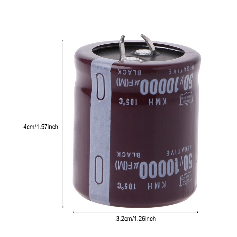 10000uf 50v 105 °c strømelektrolytisk kondensator med snappasning  n1hf
