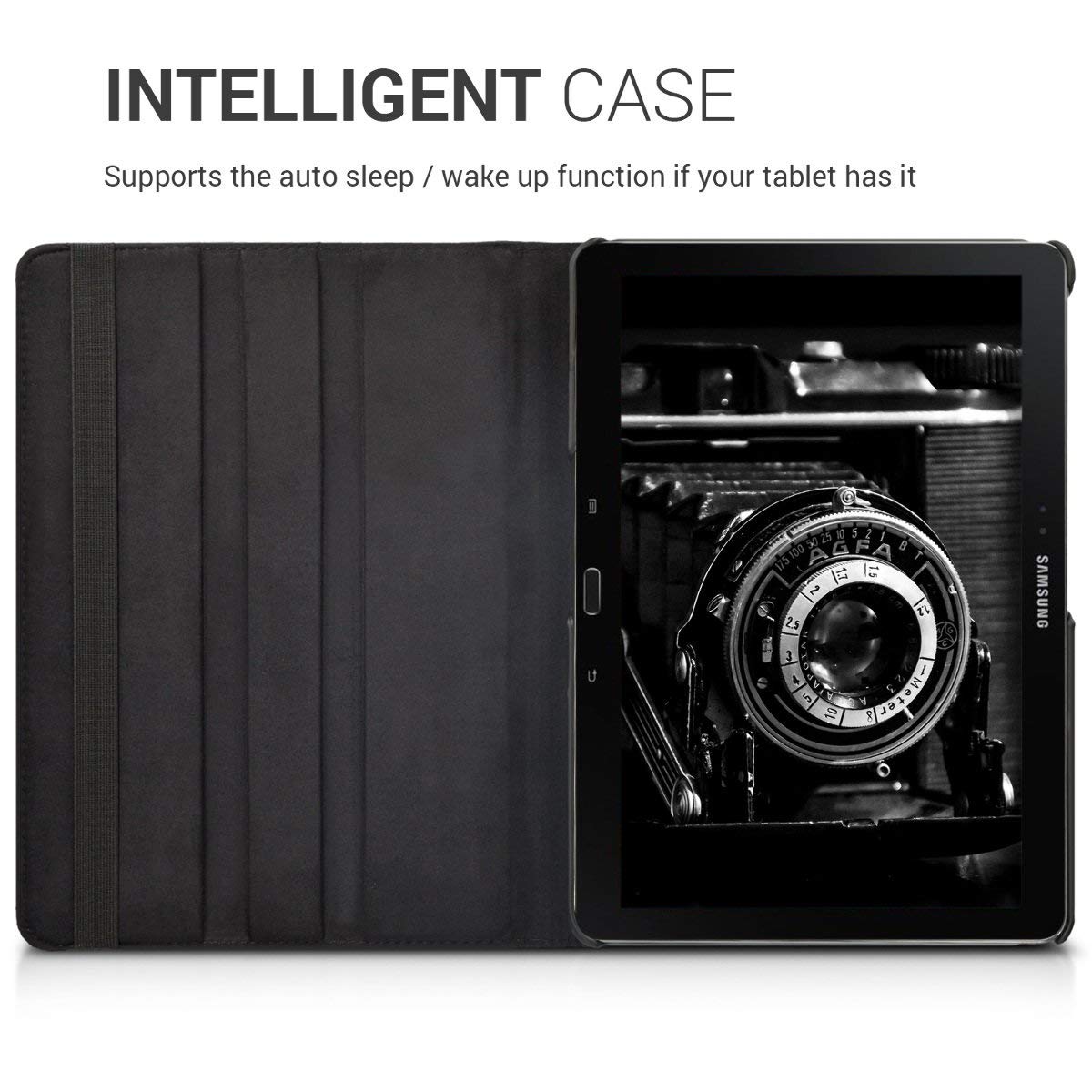 Etui til samsung galaxy tab pro  t520 t525 t521 10.1 note edition 10.1 &quot;  p605 p600 cover folio læder stander smart capa