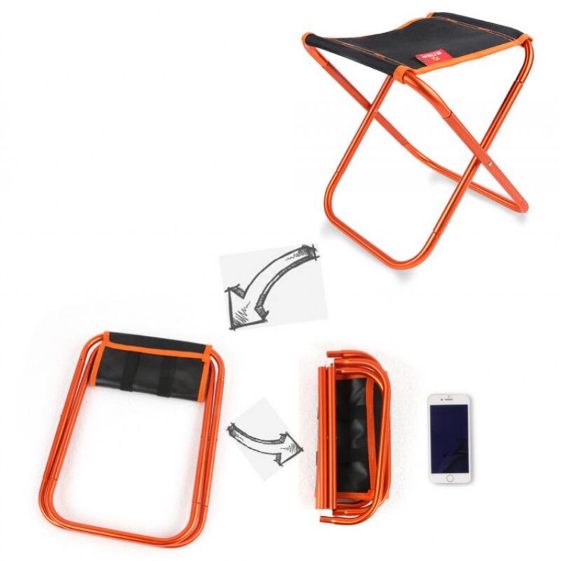 Ultralet klapstol rejser udendørs campingstol superhard høj belastning bærbar strandvandring picnic sæde fiskeredskaber stol