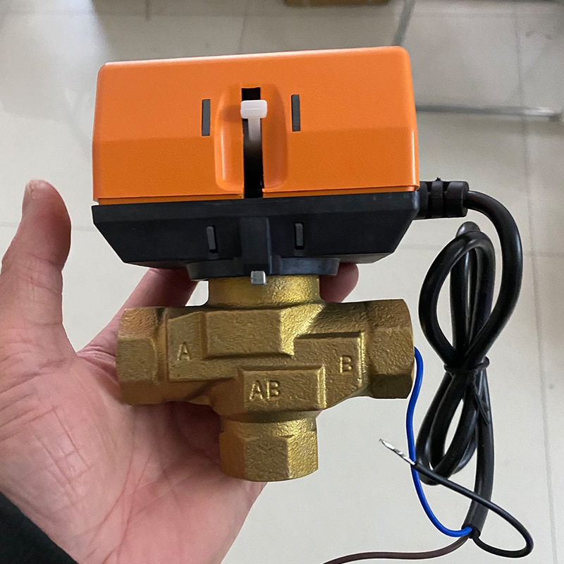 3- -vejs honeywell type motorbetjening messing kugleventil 16 bar  vc6013 / vc4013 1 "ventilator coil elektrisk ventil  ac220v