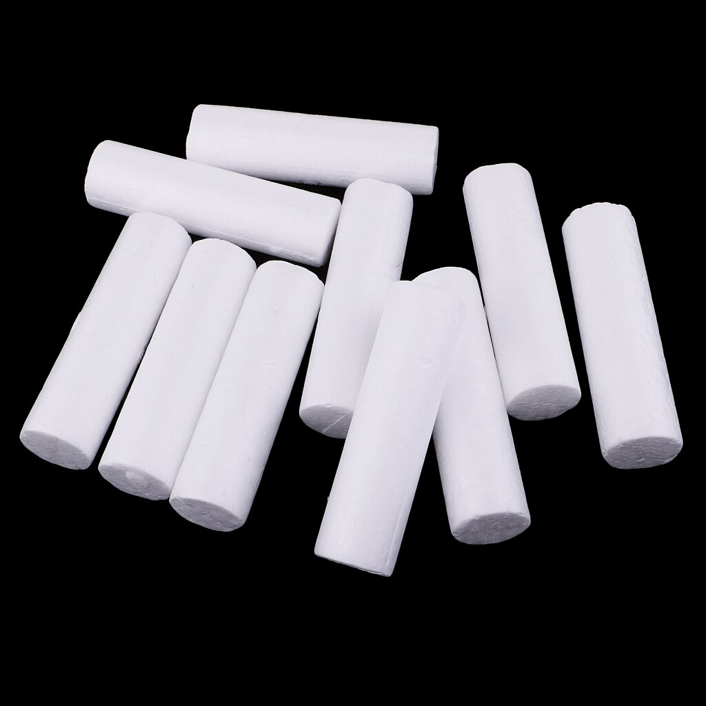 10 stück leer Weiß Zylinder bilden Styropor Schaum Material für freundlicher Kunst Handwerk DIY Weihnachten Ornament Dekoration