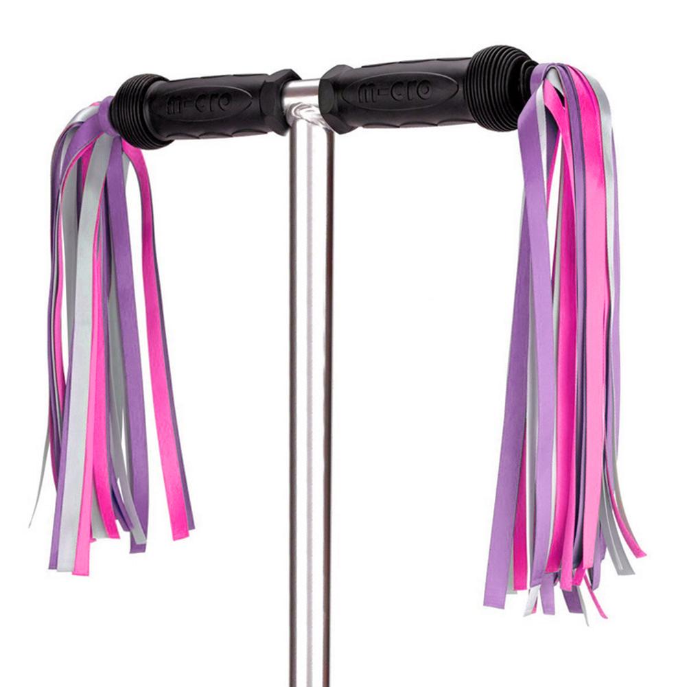 Banderoles colorées avec pompon décoratif pour enfants, guidon de vélo Scooter, pour garçons et filles, accessoires de bicyclette