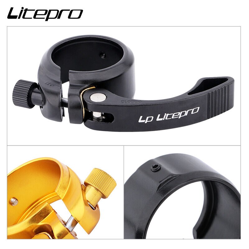 Litepro Faltrad Sattelstütze QR schnell Freisetzung Klemme 41mm für 33,9mm Aluminium Legierung Leichte CNC Sattelstütze Clip