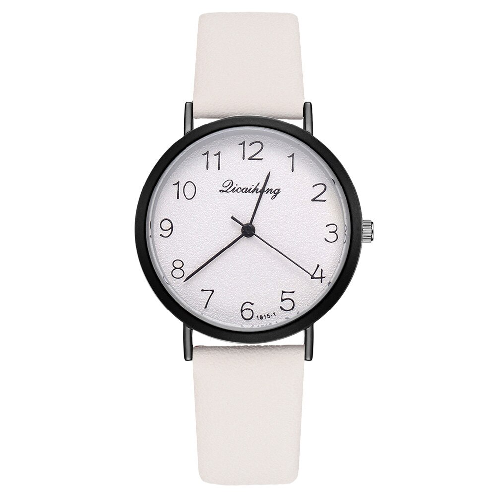 Prosty damski skórzany pasek robić zegarka analogowy zegarek kwarcowy zwykły złoty damski sukienka na prezent zegarki zegar kobieta Relogio Feminino