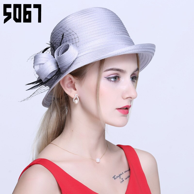 Lady Fedoras Hat Girl Summer Organza Cap Version Dome Hat British Shopping Adjust Fedoras Cap Shading Hats A67