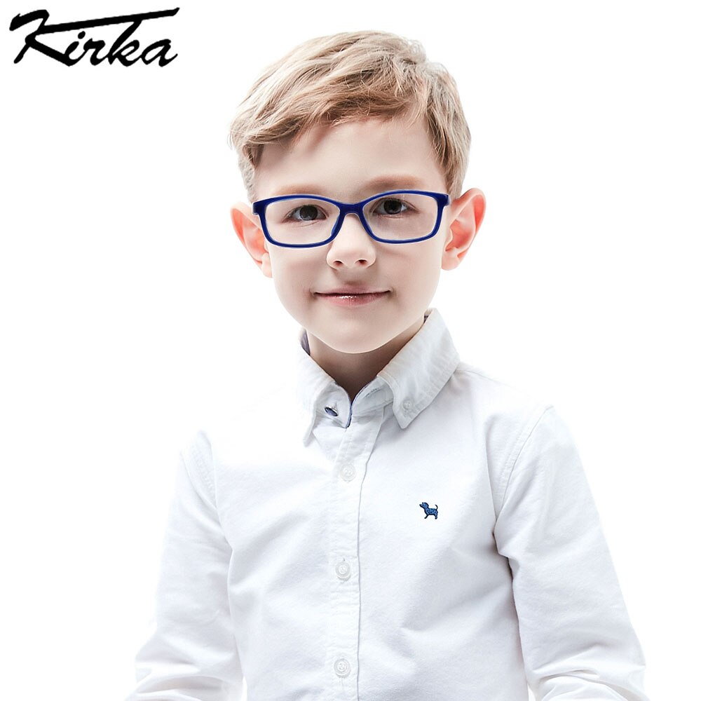 Kirka – lunettes à monture grise pour enfants, TR90, monture optique Flexible pour myopie, lunettes de sport pour garçons et filles