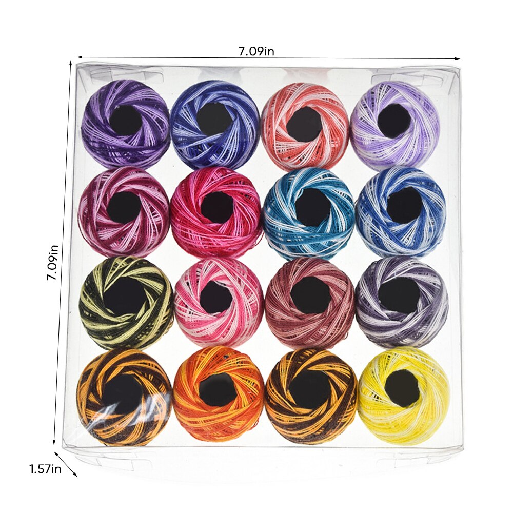 16 Pcs/box Sewing Threads Embroidery Sewing Threads Hand Stitching Polyester Fiber Threads Sewing Tool Embroidery Cross Stitch: Double Colors