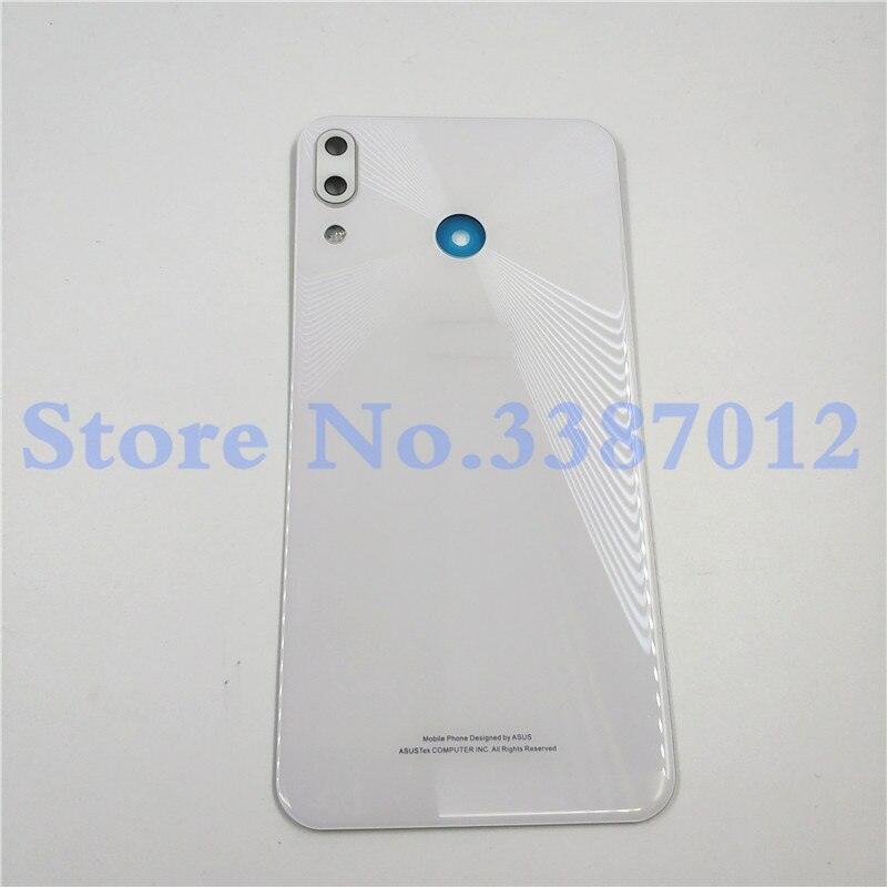 Back Cover for Asus Zenfone 5 ZE620KL / 5Z ZS620KL - 6.2 inch Glass Housing Panel with Camera Lens: White