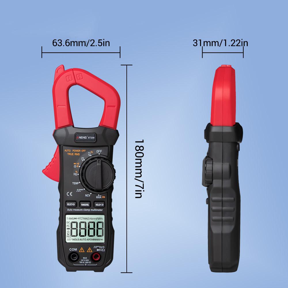ANENG ST209 Digital Klemme Meter Multimeter 6000 zählt True RMS Mini Ampere DC/AC Klemme Meter Voltmeter 400v automatische Palette