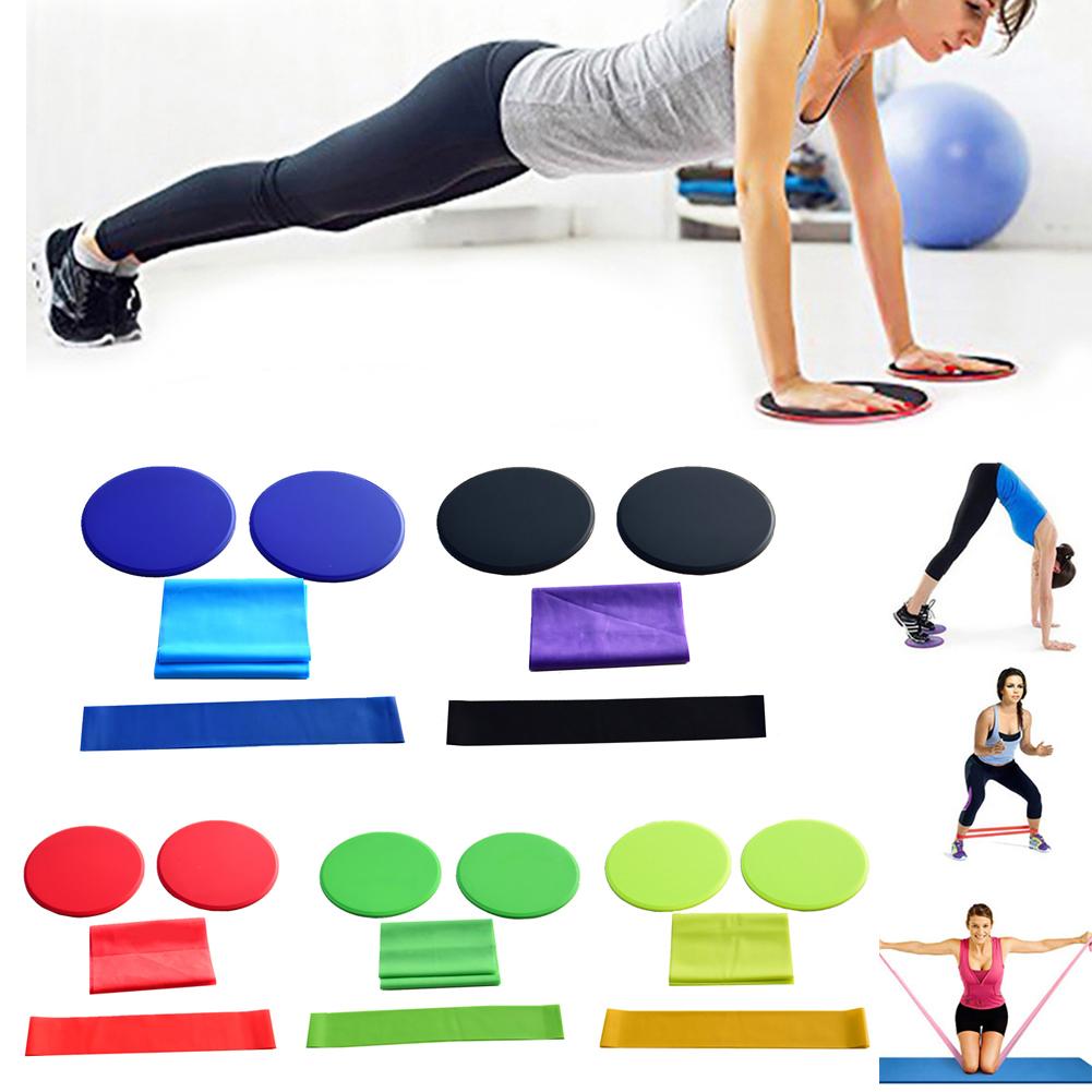 1 par yoga træningsskydeskiver med modstandsring elastikbånd tilbehør til fitnessudstyr