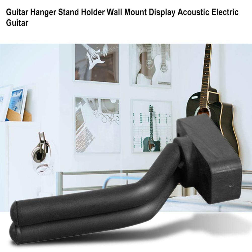 Vægmonteret guitarhængekrog skridsikker holder til guitar tilbehør og dele display rack skumcoating justerbar