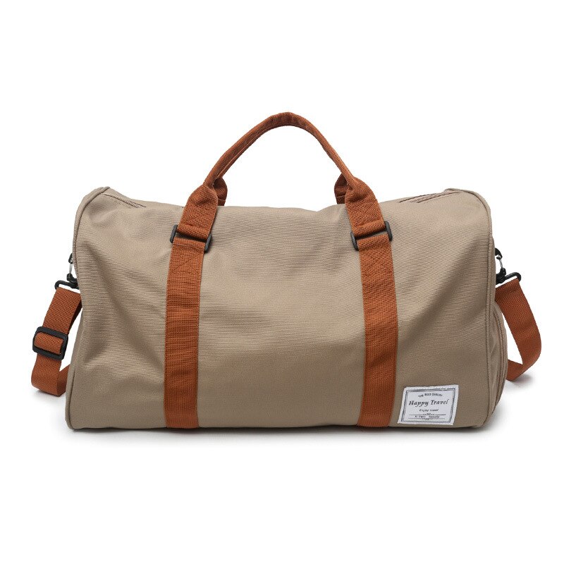 Wobag Grote Capaciteit Mannen Sport Fitness Bagage Tas Vrouwen Multi-Functionele Oxford Weekend Outdoor Reistas: Khaki