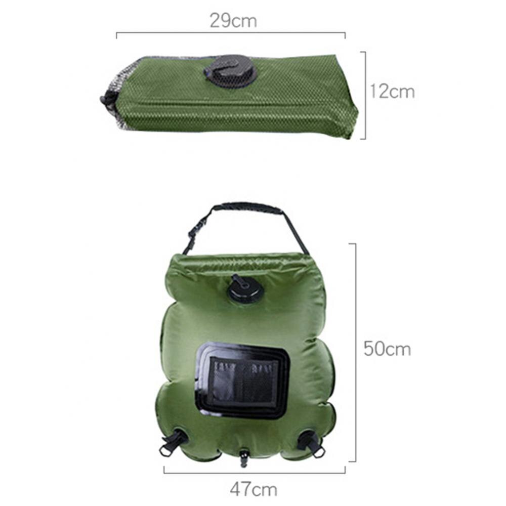 Tragbare 20L Außen Dusche Tasche Faltbare Solarenergie Beheizt Wasser Tasche Camping Reise Wandern Klettern Picknick Wasser Lagerung Tasche