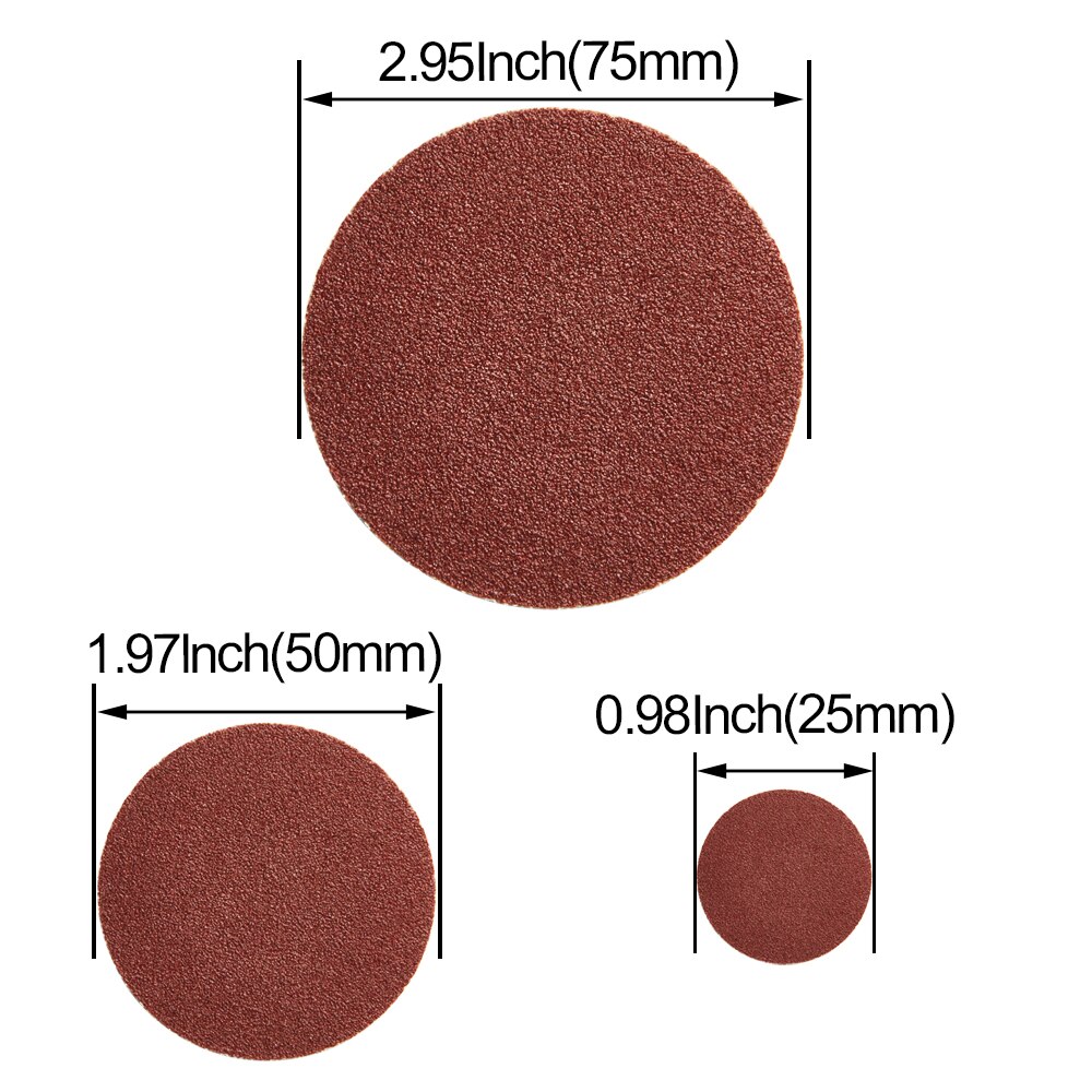 50Pcs 2 inch 1" 3" Sanding Disc Roll Lock R-Type Sandpaper Abrasive Disc 75mm 50mm 24/36/40/80/120/240/320 Grit