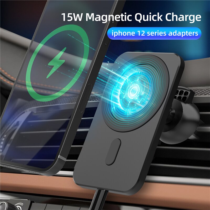 Szybka magnetyczna bezprzewodowa ładowarka samochodowa robić telefonu iPhone 12 zawodowiec Max mini Magsafe szybka ładowarka bezprzewodowa ładowarka samochodowa