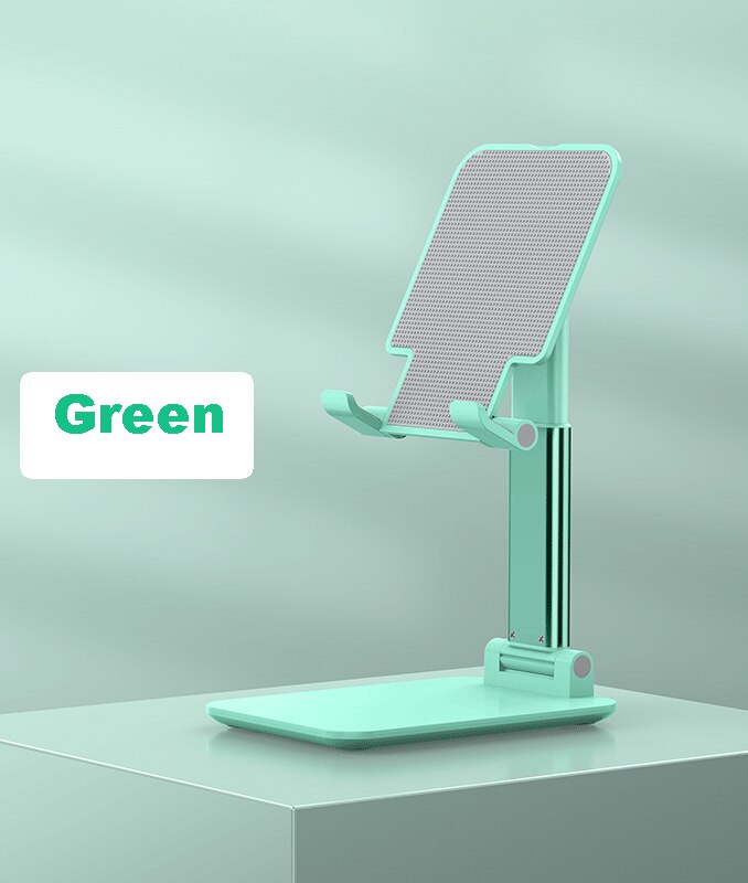 Foldable Desk Mount Mobile Phone Holder Stand for iPhone iPad Huawei Samsung Tablet Smartphone Portable Phone Stand: Green