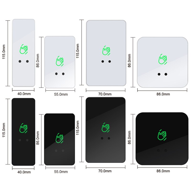 12V 24V Touchless Infrared Sensor Exit Button Door Release Switch Access Control Door Exit Button Time delay Adjustable