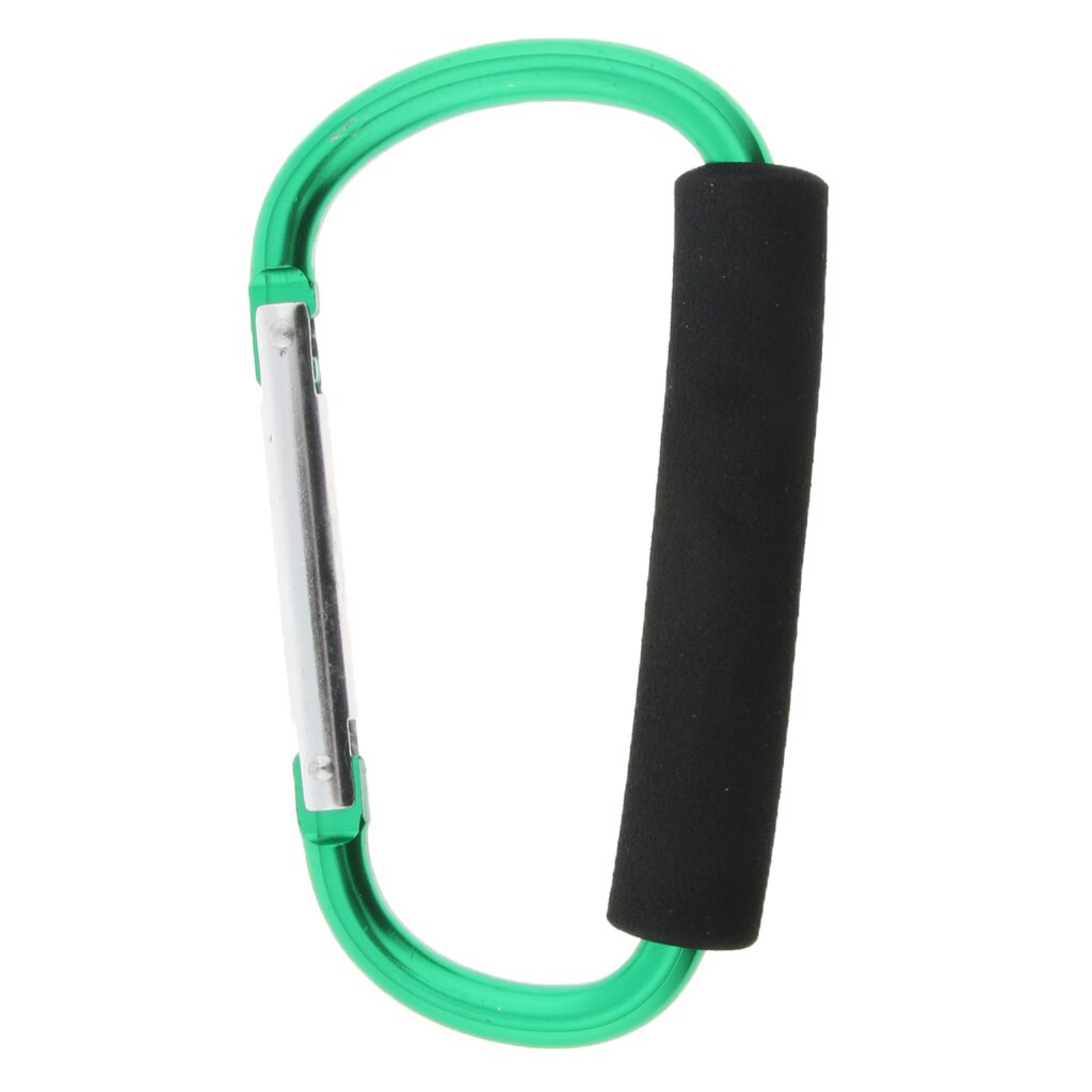 Draagbare Grote D Ring Karabijnhaak Aluminium Karabijnhaak Kussen Grip: 9mm green